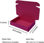 50 Pcs 10.6 x 6.5 x 2 inches Shipping Boxes for Small Business Cardboard Corrugated Mailer Boxes for Shipping Packaging Holidays Craft Gifts Giving Products (Cranberry, 10.6 x 6.5 x 2")