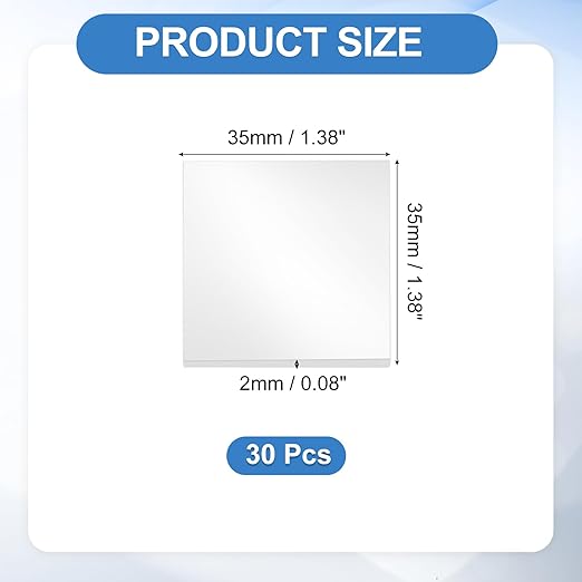 uxcell 100Pcs Double Sided Adhesive Pads, 1.38" x 1.38" Clear Removable Heavy Duty Mounting Tape Picture Hanging Sticky Adhesive Pad for Wall, Poster Picture, DIY Craft
