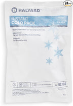 HALYARD Instant Cold Pack Disposable Cold Compress Ice Packs w/Flocking for Swelling Injuries Toothaches Sprains Strains 6 x 9 Inches, 24 Packs Per Case - 51788
