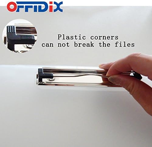 OFFIDIX Clipboard Storage Box Transparent Plastic Paper Clipboard Paper Holder Storage Clip Board Ideal for School, Home and Office Use
