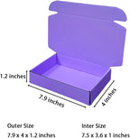 50 Pcs 7.9 x 4 x 1.2 inches Shipping Boxes for Small Business Cardboard Corrugated Mailer Boxes for Shipping Packaging Holidays Craft Gifts Phone Case Packaging (Lavender, 7.9 x 4 x 1.2")