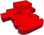 50 Pcs 4.3 x 3.1 x 2 inches Mini Size Corrugated Cardboard Gift Boxes Recyclable Shipping Boxes for Packing Jewelry Ornament Gift Craft Packaging Supplier (Red, 4.3 x 3.1 x 2")