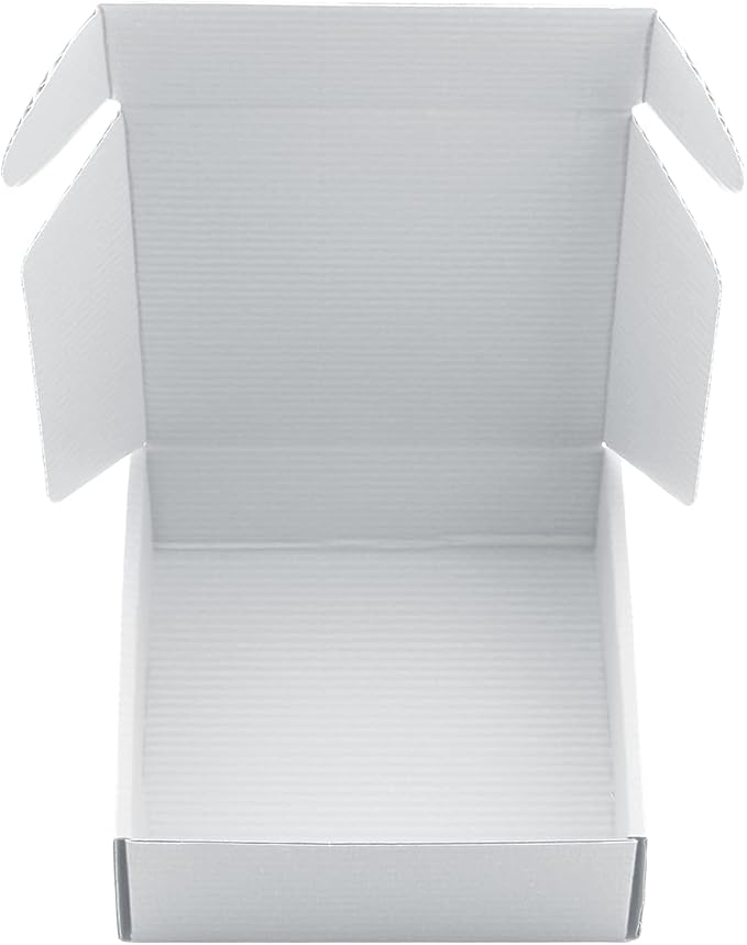Cardboard Boxes Shipping Boxes,15 Pack Recyclable Corrugated Cardboard Box Small Mailing Storage Gift Boxes for Shipping, Mailing, Gifts Packaging, 6x6x2" (White)