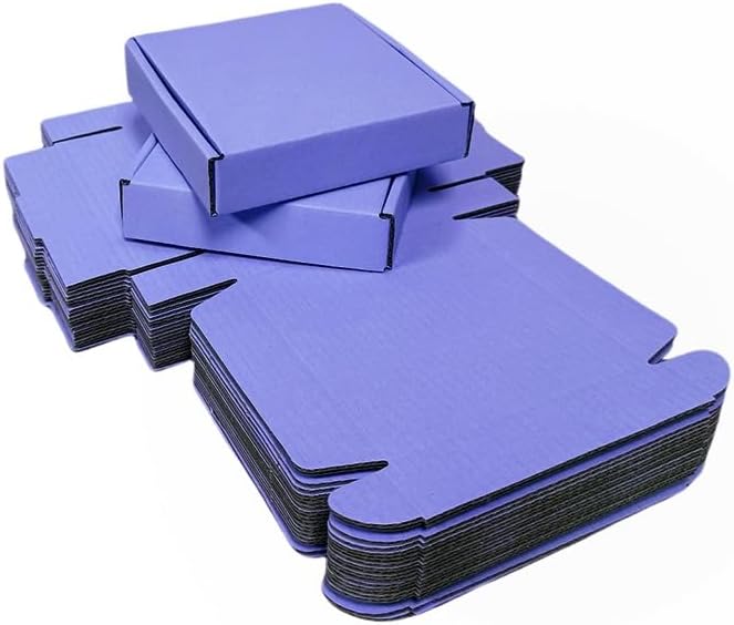 15 Pcs 5.1 x 5.1 x 1.2 inches Mini Size Shipping Boxes Corrugated Cardboard Mailer Boxes Bulk for Packaging Business Mailing Gift,Mini Mailer Boxes for Packaging (Lavender, 5.1 x 5.1 x 1.2")