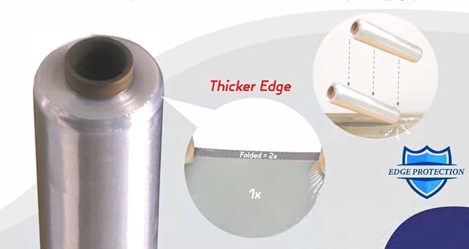 12 Rolls 18" x 1500 FT Pre-Stretched Stretch Wrap 33 Gauge (80G Equivalent) Clear Hand Shrink Pallet Wrap Film for Moving and Warehouse - Shipping Depot