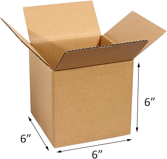 40 Pack Small Shipping Box 6x6x6 inch, Corrugated Cardboard Mailer Shipping Boxes for Small Business Packing Mailing