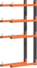 Lumber Storage Rack,Upgrade Folding Lumber Rack Wall Mount,Heavy Duty Metal 4 Level 32 Inch Wood Storage Rack for Garage Storage Organization