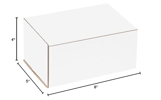 Box USA BM854 8"L x 5"W x 4"H, White (Pack of 50)