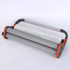 Pre Stretched Handheld Stretch Wrap Film Dispenser, Double Roller Design Manual Film Wrapper Wrapping Hand Tools, for 20" (50cm) Stretch Film Packing