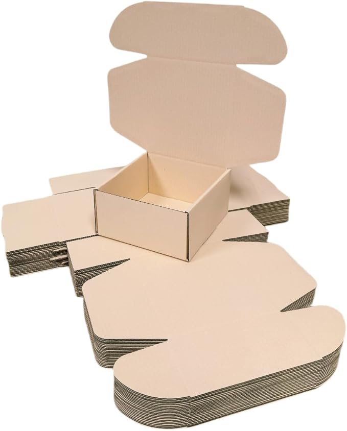 15 Pcs 6 x 6 x 3 inches Corrugated Cardboard Gift Boxes Recyclable Shipping Boxes for Mailing & Holidays, Wedding, Birthday, Gifts Packaging (Powder Pink, 6 x 6 x 3")
