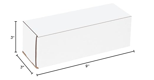 Box USA BM933 9"L x 3"W x 3"H, White (Pack of 50)
