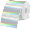 3x2 Inch Holographic Thermal Labels, Silver Thermal Sticker Labels, Rainbow Glitter Stickers for Price, Barcode, Mailing, Name, DIY Custom Logo Design, 200 Pcs/1 Roll