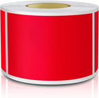 Red Rectangle Sticker Labels 3×2 Inch Vinyl Stickers Color Coding Name Tags Roll Removable Waterproof 300 per Dispenser Box
