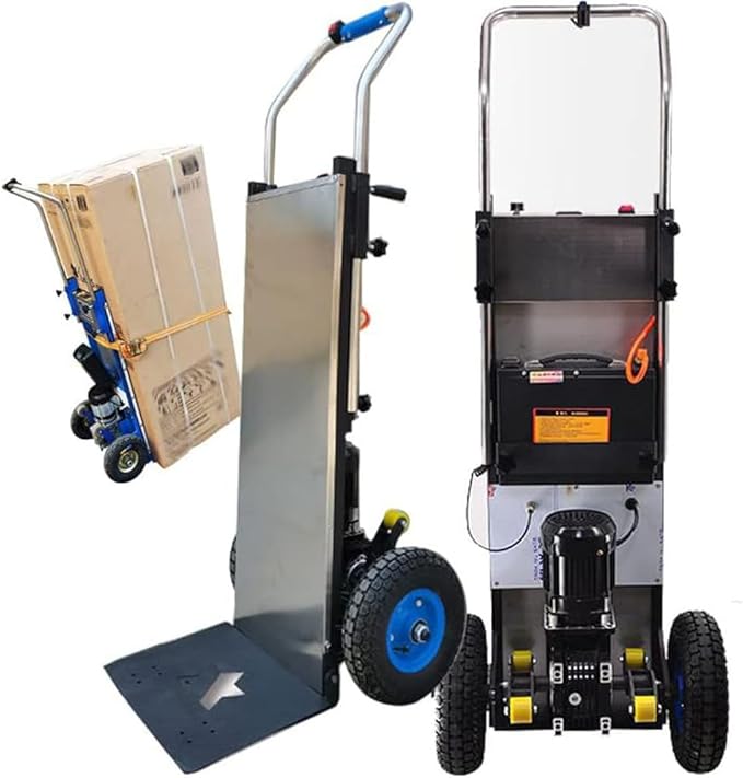 Electric Stair Climber, Capacity Electric Stair Climbing Hand Truck 1200W Heavy-Duty Motorized Dolly for Straight & Curved Stairs, Effortless Heavy Load Transport