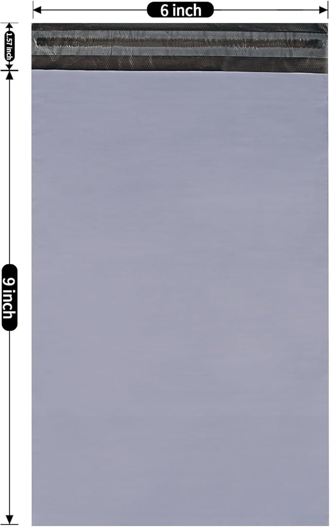 Dasen 100pc Poly Mailers 6x9 Inches,Shipping Envelopes Self Seal Mailers Bags Waterproof and Tear-Proof Packaging Bags, Shipping Bags for Clothing