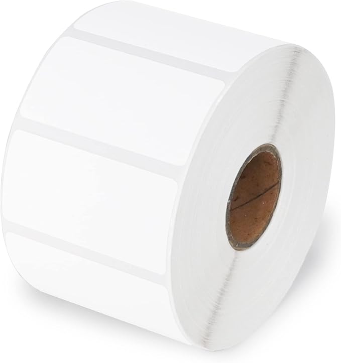 ESSENTIAL 2"x 1" White Direct Thermal Barcode Labels, Shipping Label, Compatible with Zebra & Rollo Label Printer, 1300 Labels of Roll (1 Roll)