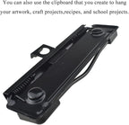 HAHIYO 3.94 Inches Black Metal Clipboard Clips with Rubber Grips 6 Pack Mountable Sturdy Strong Springs with Rivets Document File Wood Plastic Clips Board for Office School Home