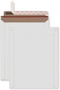Rigid Mailers 30 Pack 7.5 x 9.5 inches White Self Seal Stay Flat Bulk Cardboard Kraft No Bend Mailers Peel and Seal for Document Photos Pictures Papers Files CD