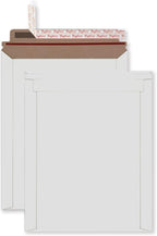 Rigid Mailers 30 Pack 7.5 x 9.5 inches White Self Seal Stay Flat Bulk Cardboard Kraft No Bend Mailers Peel and Seal for Document Photos Pictures Papers Files CD