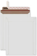Rigid Mailers 30 Pack 6.25 x 8.25 inches White Self Seal Stay Flat Bulk Cardboard Kraft No Bend Mailers Peel and Seal for Document Photos Pictures Papers Files CD