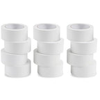 Lichamp 12 Rolls Vinyl Tape, Premium Safety Marking and Traffic Floor Marking Tape, Social Distancing, 2 Inch x 36 Yards per Roll, 432 Total Yards, White