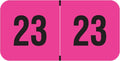 2023 Year Stickers, Doctor Stuff 2023 Chart Stickers, Fluorescent Pink Colored, USA Made Year Labels for End Tab File Folders, 500 Labels per Roll, 1 Roll, 3/4" x 1-1/2"
