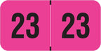 2023 Year Stickers, Doctor Stuff 2023 Chart Stickers, Fluorescent Pink Colored, USA Made Year Labels for End Tab File Folders, 500 Labels per Roll, 1 Roll, 3/4" x 1-1/2"