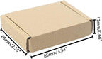 Ellbest 50pcs Packing Boxes 1.5mm Thick Cardboard, 3.4 x 2.6 x 0.7inches Mini Kraft Brown Box for Stationery, Paper Clips, Pins, Mini Ornaments
