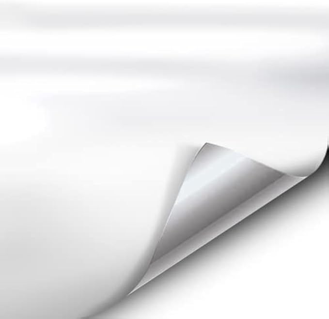 VViViD+ Satin Finish Premium Adhesive Vinyl Wrap Film (100ft x 5ft (White))
