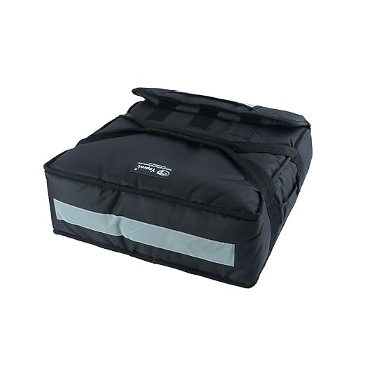 Insulated Food Delivery Bag Pizza Delivery Bags Professional Pizza Warmer Carrier Bags Moisture Free for Three 16" Pizza (PB03-0016-Black)