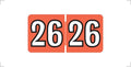 MINI 2026 Year Labels, Doctor Stuff 2026 Chart Stickers, Red Color Coded, Colwell Jewel Tone Style, USA Made Year Stickers for End Tab File Folders, 250/Pack, 1 Package, 1/2" x 1" - Small Labels
