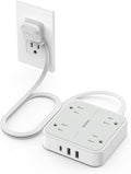 TESSAN Surge Protector Power Strip, 3 Ft Ring Pull Extension Cord with Multiple Outlets, 3 USB (1 USB C) 4 Outlets, 900J Surge Protection, Desktop Charging Station for Home, Office, Dorm Room