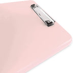 Clipboard with Storage Slim Folding for Nursing, Teachers, Coaches & Office, Plastic Heavy Duty with Pen Holder (9.5” x 13.5”) (Light Pink)