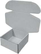 15 Pcs 6 x 6 x 3 inches Corrugated Cardboard Gift Boxes Recyclable Shipping Boxes for Mailing & Holidays, Wedding, Birthday, Gifts Packaging (Gray, 6 x 6 x 3")