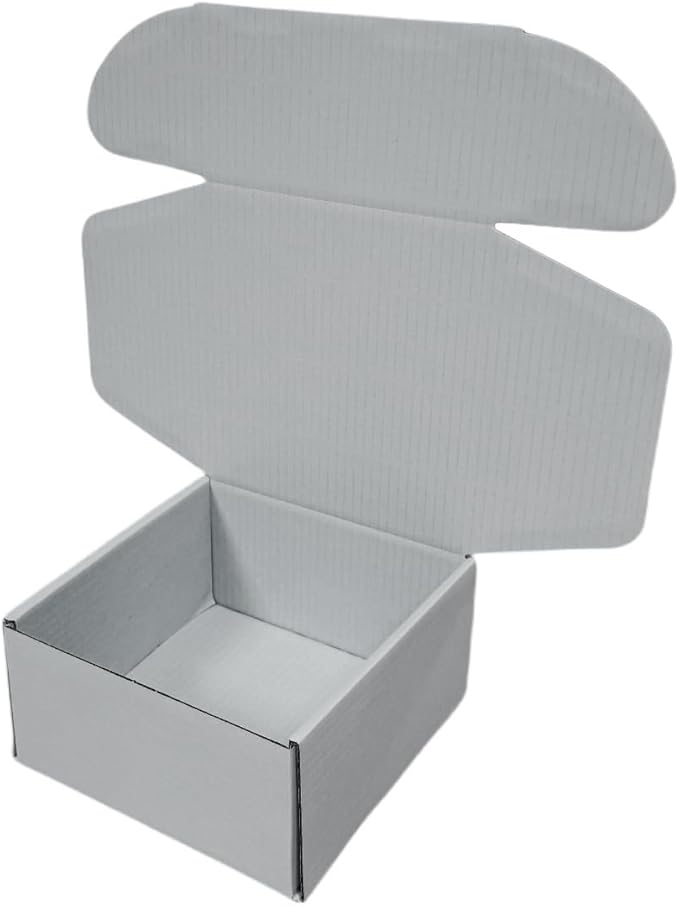 10 Pcs 9.8 x 9.8 x 4 inches Large Size Corrugated Cardboard Gift Boxes Recyclable Shipping Boxes for Mailing & Holidays, Wedding, Birthday, Gifts Packaging (Gray, 9.8 x 9.8 x 4")