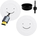 TV Wire Hider Kit for Wall Mount TV - in Wall Cable Management Kit with 2 Pass Throughs, Locking Brackets, and Hole Saw Drill Attachment