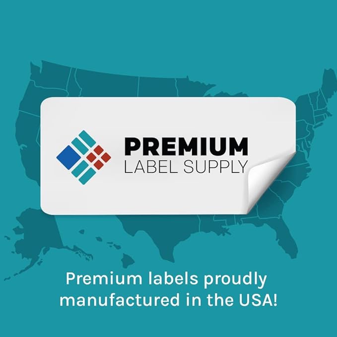 Premium Label Supply Bright Neon Color Fluorescent Stickers - 4" x 3.33" Labels - (Fluorescent Red, 3000 Labels)