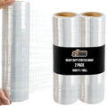 GORILLA GRIP 500% Stretch Film Heavy Duty Plastic, 2 Pack 1000ft Shrink Wrap Rolls 17" Puncture Resistant, Industrial Strength for Pallet Storing, Wrapping, Moving, Packing Furniture Protection Clear