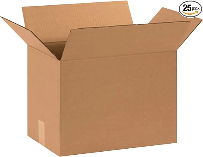 AVIDITI 15 x 10 x 14 Corrugated Cardboard Boxes, Medium 15"L x 10"W x 14"H, Pack of 25 | Shipping, Packaging, Moving, Storage Box for Home or Business, Strong Wholesale Bulk Boxes