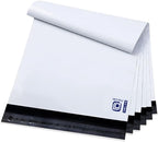 POLYSELLS 100 pcs 10x13 Inch White Poly Mailers Shipping Envelopes, Strong Adhesive Sealing, Waterproof, and Tear-resistant Postal Mailing Bags for Clothing, Books, and Accessories
