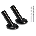 40 Pack 45 Degree Angle Protective Sleeves, Black Cable Railing Corner Protector Sleeve Beveled for 1/8" Wire Rope, T316 Marine Grade Cable Railing Kit with Two Drill Bit for Wood Posts HF039B
