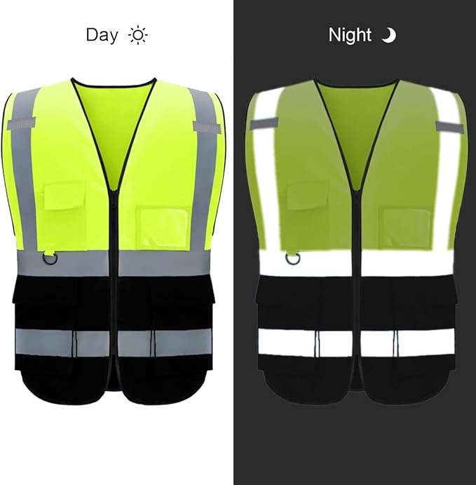 BeautyWill Custom Safety Vest Logo Class 2 High Visibility Reflevtive Vest Outdoor Protective Workwear