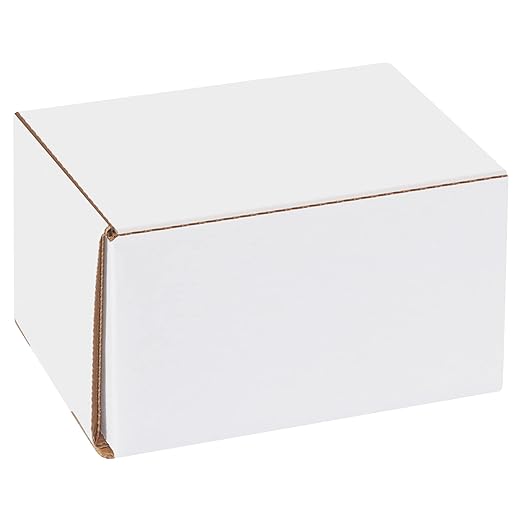 Box USA Small Shipping Boxes 5"L x 4"W x 3"H, 50-Pack - White Box Crush-Proof Mailers for Packaging, Storage, Gifts or Bulk Business Orders