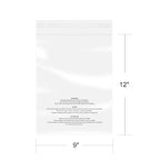 iMailer - 100 Pcs - 9" x 12", Clear Poly Bags with Suffocation Warning Self Seal 1.6 Mil for A4, Letter Sized Documents, Marketing Materials, Clothes-Permanent Glue