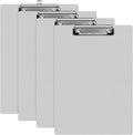 Epakh 4 Pieces Clipboard Bulks Metal Clipboard Aluminum Office Low Profile Clip Standard A4 Letter Size Metal Clip Board, Size 12.5 x 9 Inch