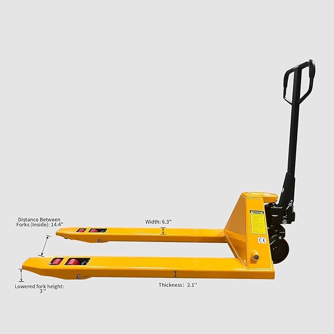Tory Carrier Manual Heavy Duty Pallet Jack/Truck 7700lbs Capacity 48" L×27" W