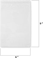 MT Products Clear Plastic Envelope Pouch 6" x 9" - Disposable Blank Packing List for Shipping - Pack of 50