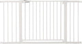 BABELIO 36-57" Extra Wide Baby/Chlid Gate, Auto Close Dog/Pet Barrier with Large Walk Thru Door,Safety for The House, Stairs and Doorways,Pressure Mounted, White