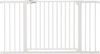 BABELIO 36-57" Extra Wide Baby/Chlid Gate, Auto Close Dog/Pet Barrier with Large Walk Thru Door,Safety for The House, Stairs and Doorways,Pressure Mounted, White