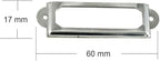 LGEGE 30 Pcs Card Holder Drawer Pull Office Library File Drawer Tag Carbinet Shelves Drawer Name Lable Holder(Color Silvery)